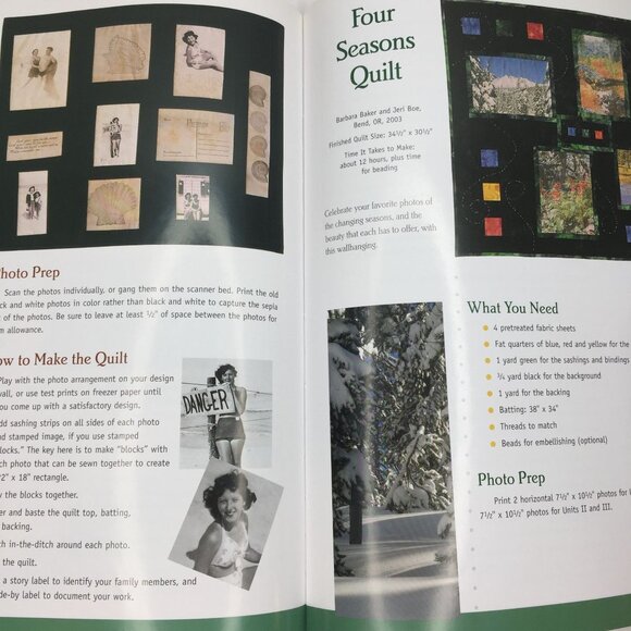 Vintage 2004 Hewlett-Packard Photo Fun Print Your Own Fabric For Quilts Crafts - Picture 8 of 10